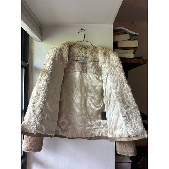 Women's Wilsons Leather Jacket Size S Beige - Picture 6 of 8